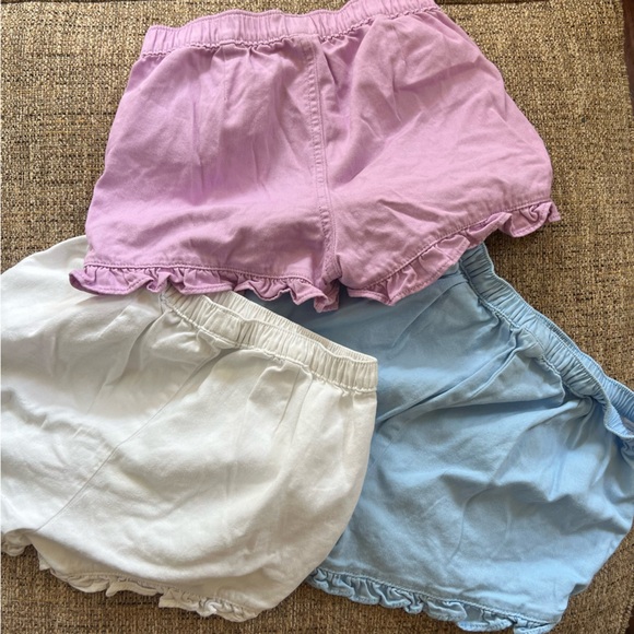 Crewcuts girls sz 8 Ruffle Shorts lot of 3 Blue, lavender, White - Picture 5 of 7
